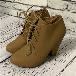 Heeled Lace Up Booties